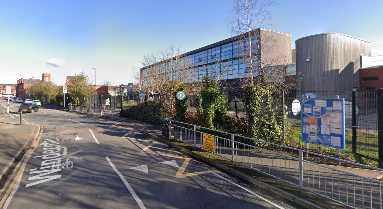 Google map image showing Windermere Road and school building