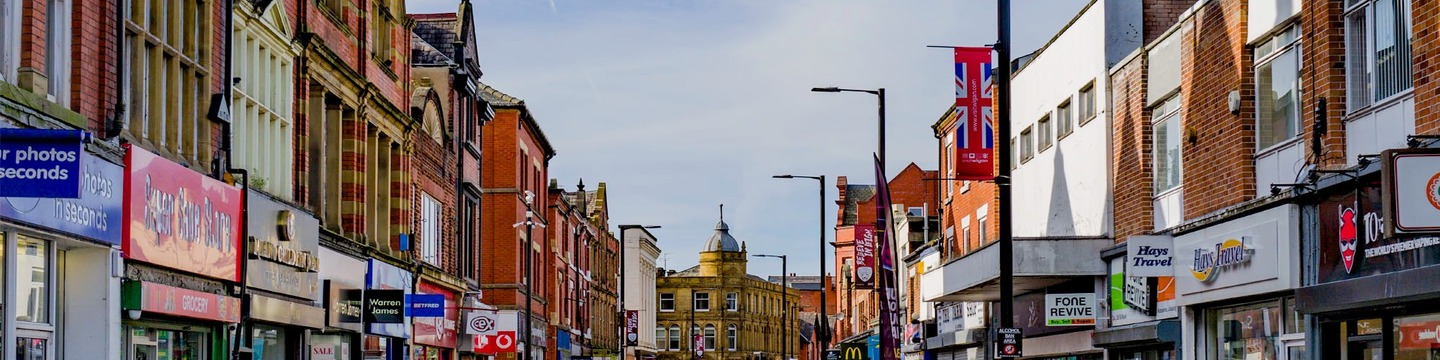 Photo of shops along Bradshawgate